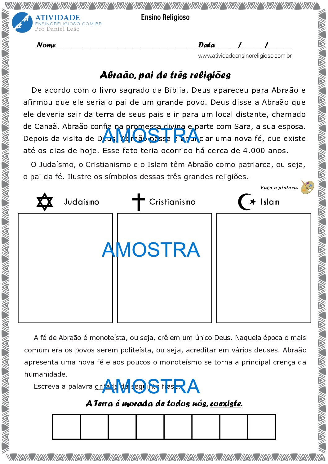 Abraão, pai de três religiões