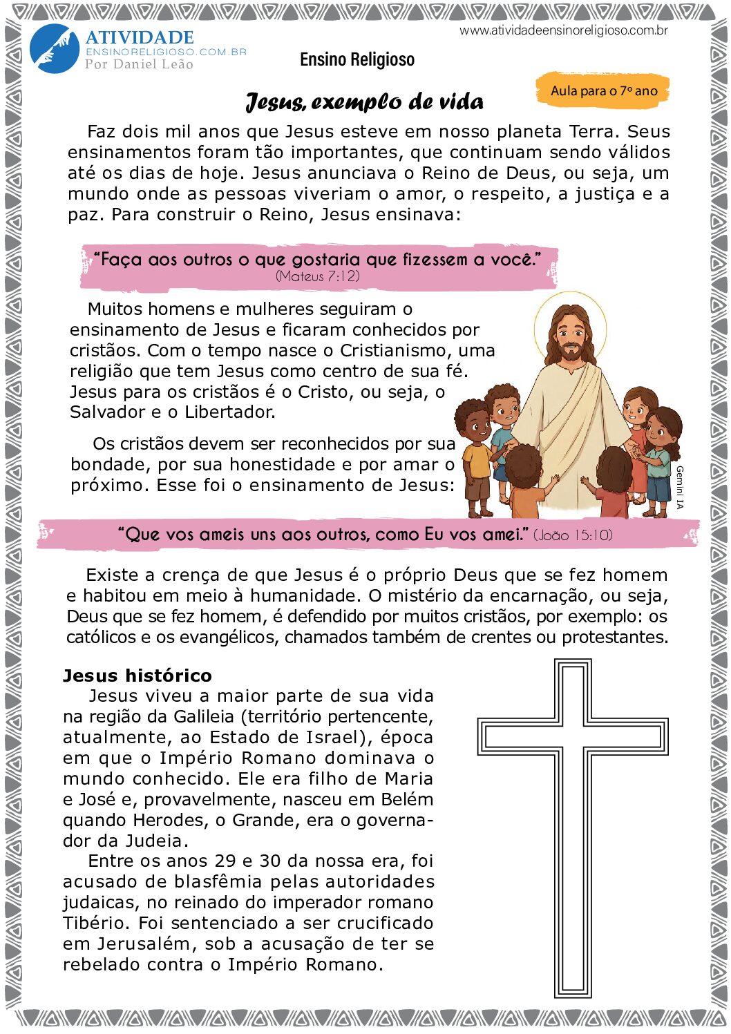 Jesus, exemplo de vida