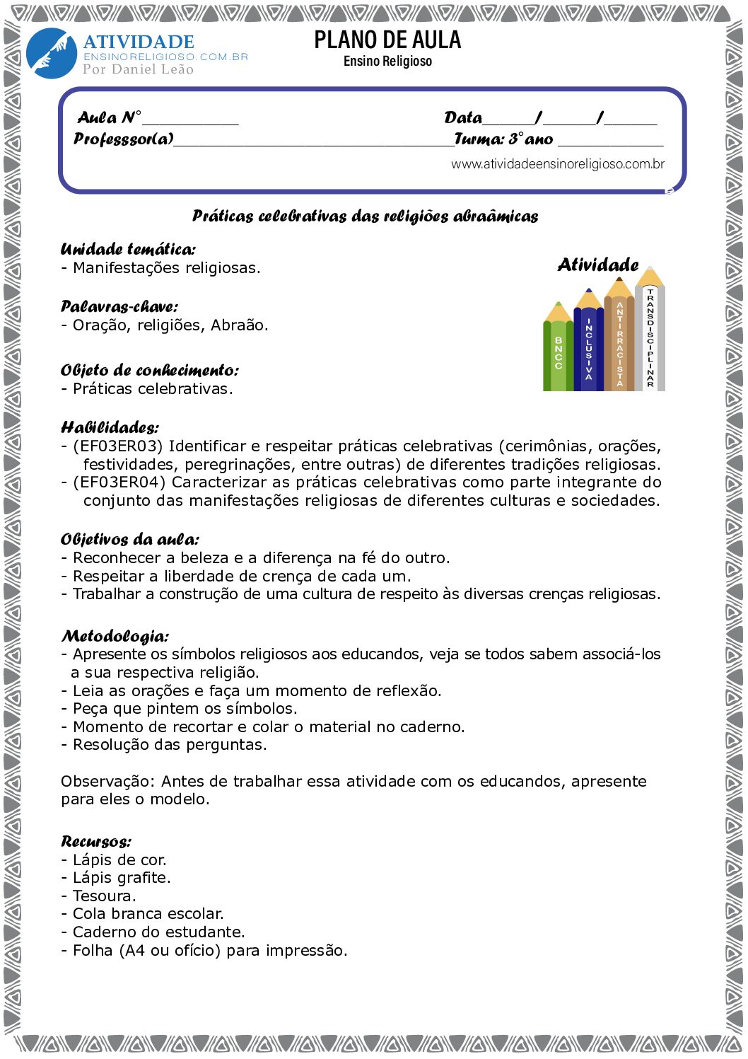 Práticas celebrativas das religiões abraâmicas