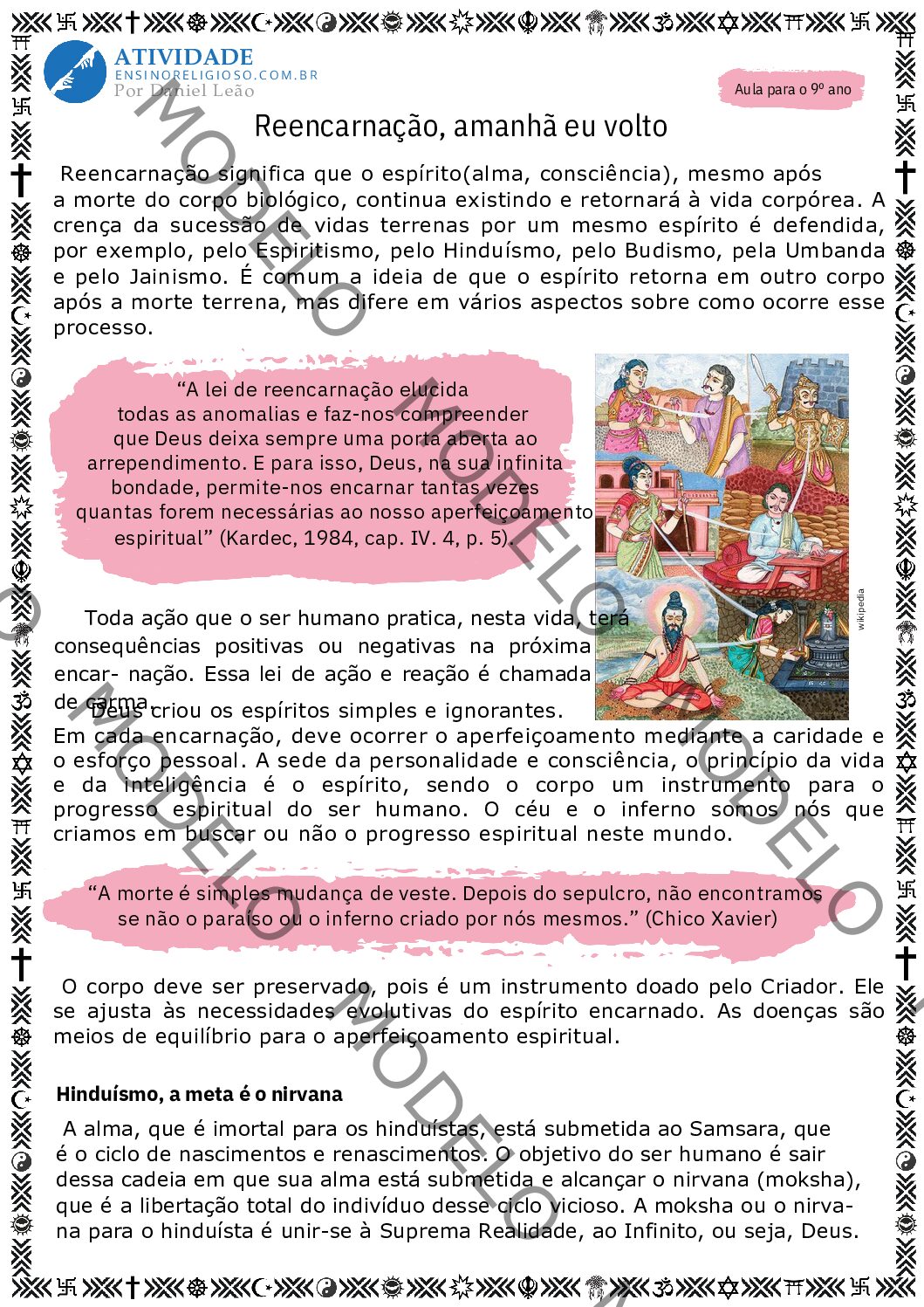 Reencarnação, amanhã eu volto