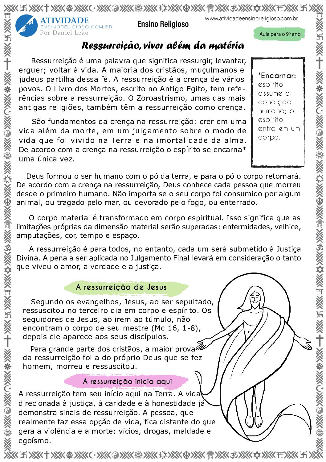 Ressurreição, viver além da matéria