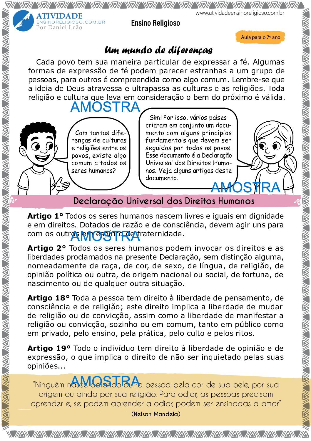 Um mundo de diferenças