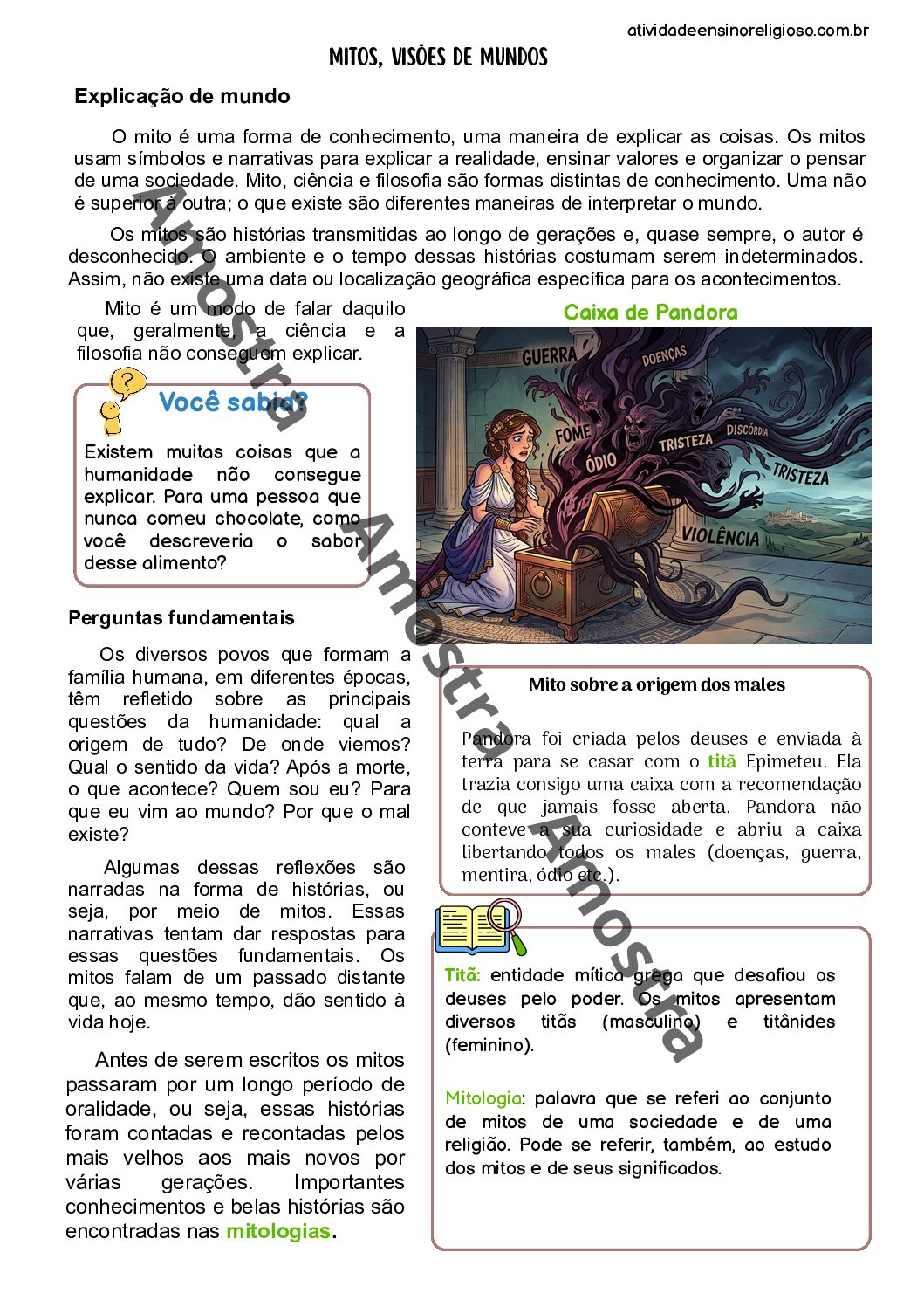 Mitos, visões de mundos